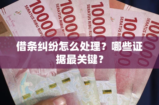 济南借条纠纷怎么处理？哪些证据最关键？