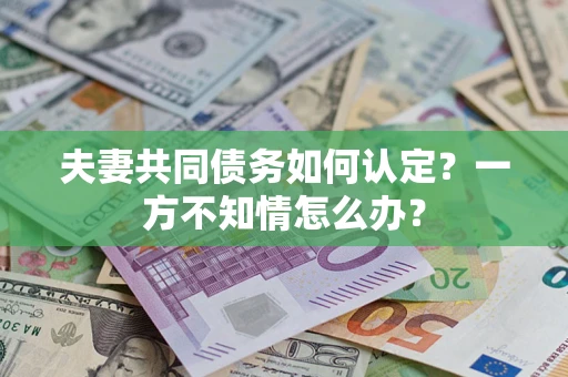 济南夫妻共同债务如何认定？一方不知情怎么办？