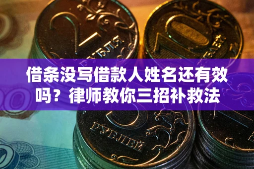 济南借条没写借款人姓名还有效吗？律师教你三招补救法