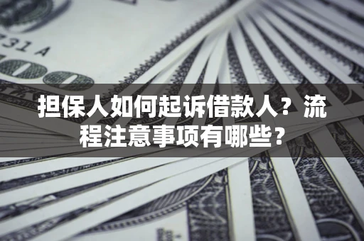 济南担保人如何起诉借款人？流程注意事项有哪些？